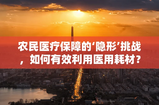 农民医疗保障的‘隐形’挑战，如何有效利用医用耗材？