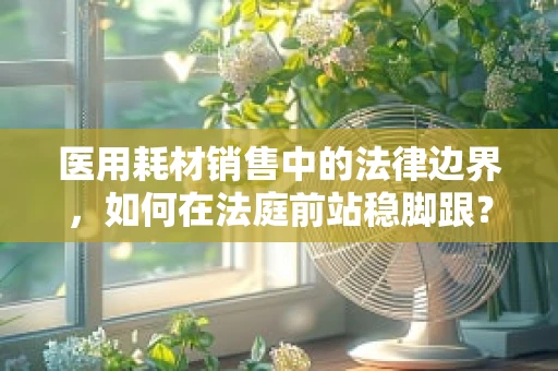 医用耗材销售中的法律边界，如何在法庭前站稳脚跟？